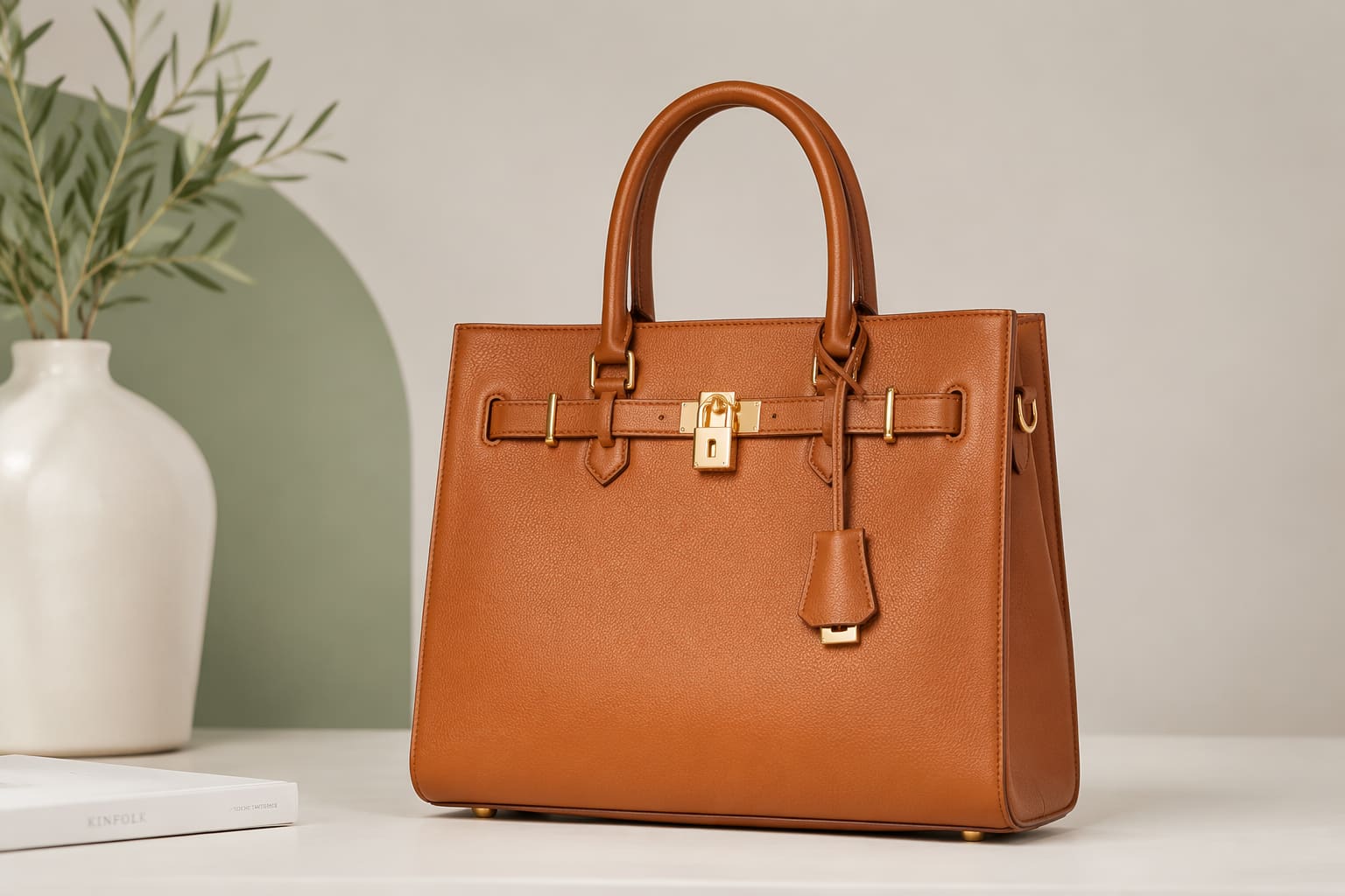 Structured Leather Handbag